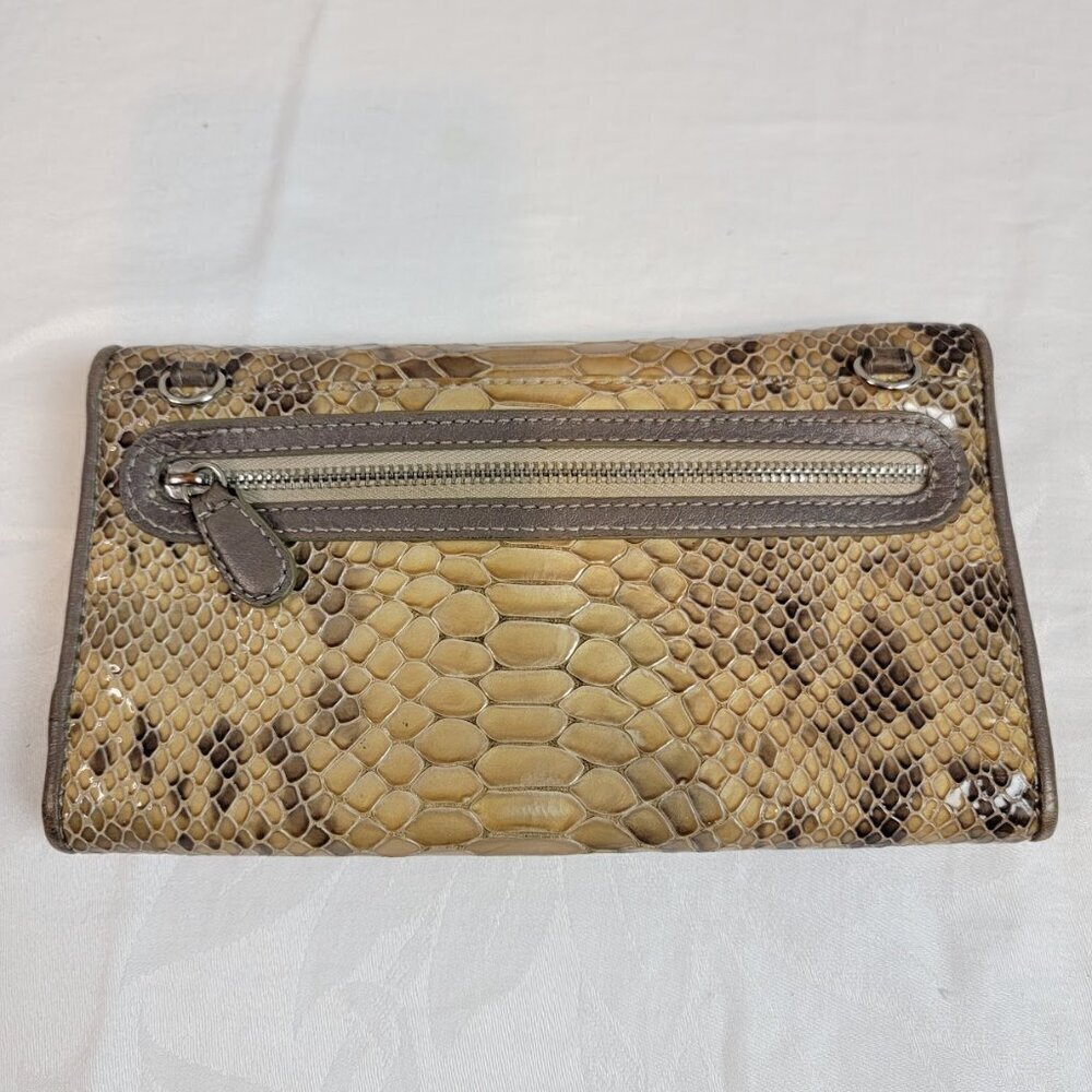 Brighton Python-Embossed Tri-Fold Wallet - image 3